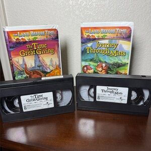 The Land Before Time Set Of 2 VHS Volumes III & IV Dinosaur Animated Family 1995